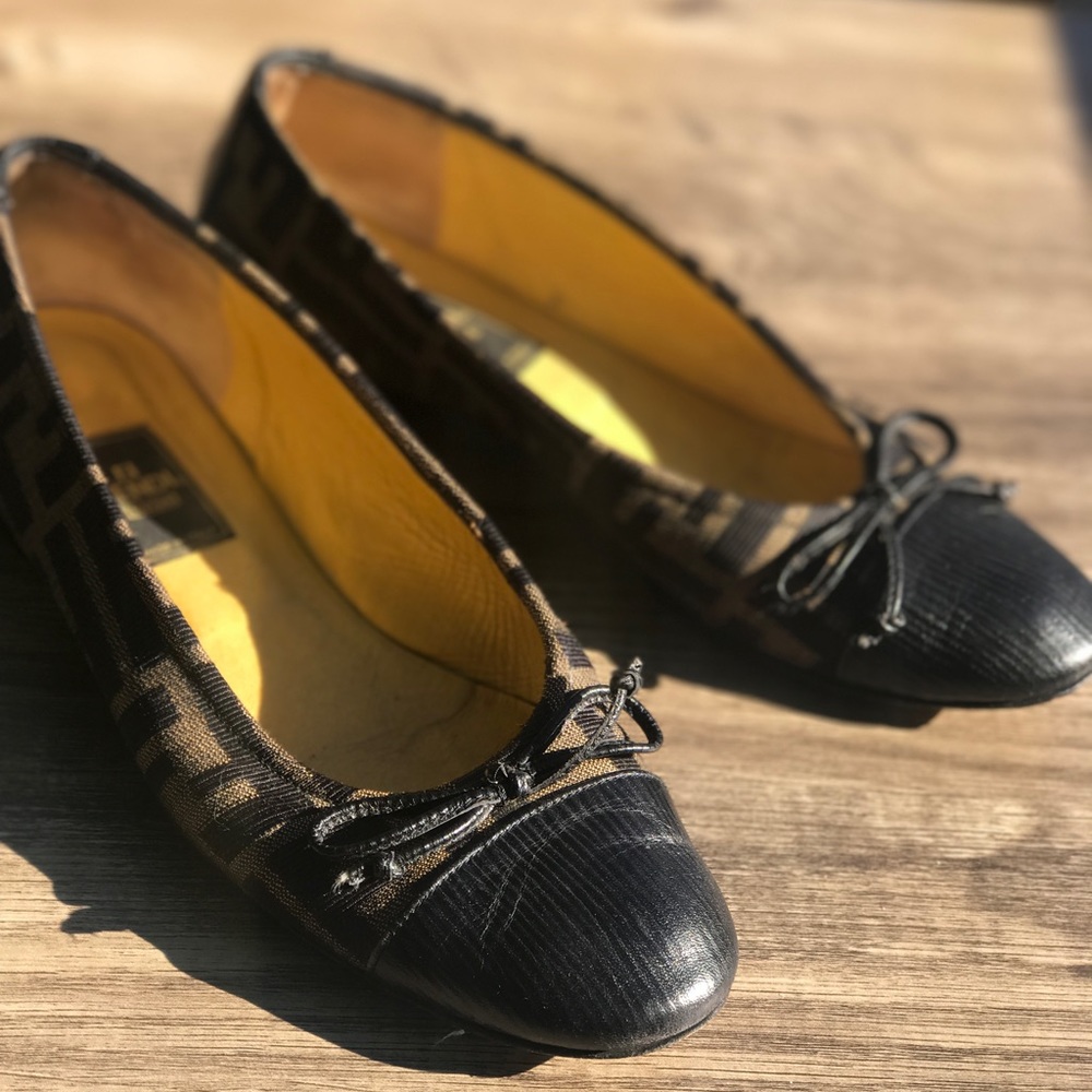 Fendi Zucca Flats